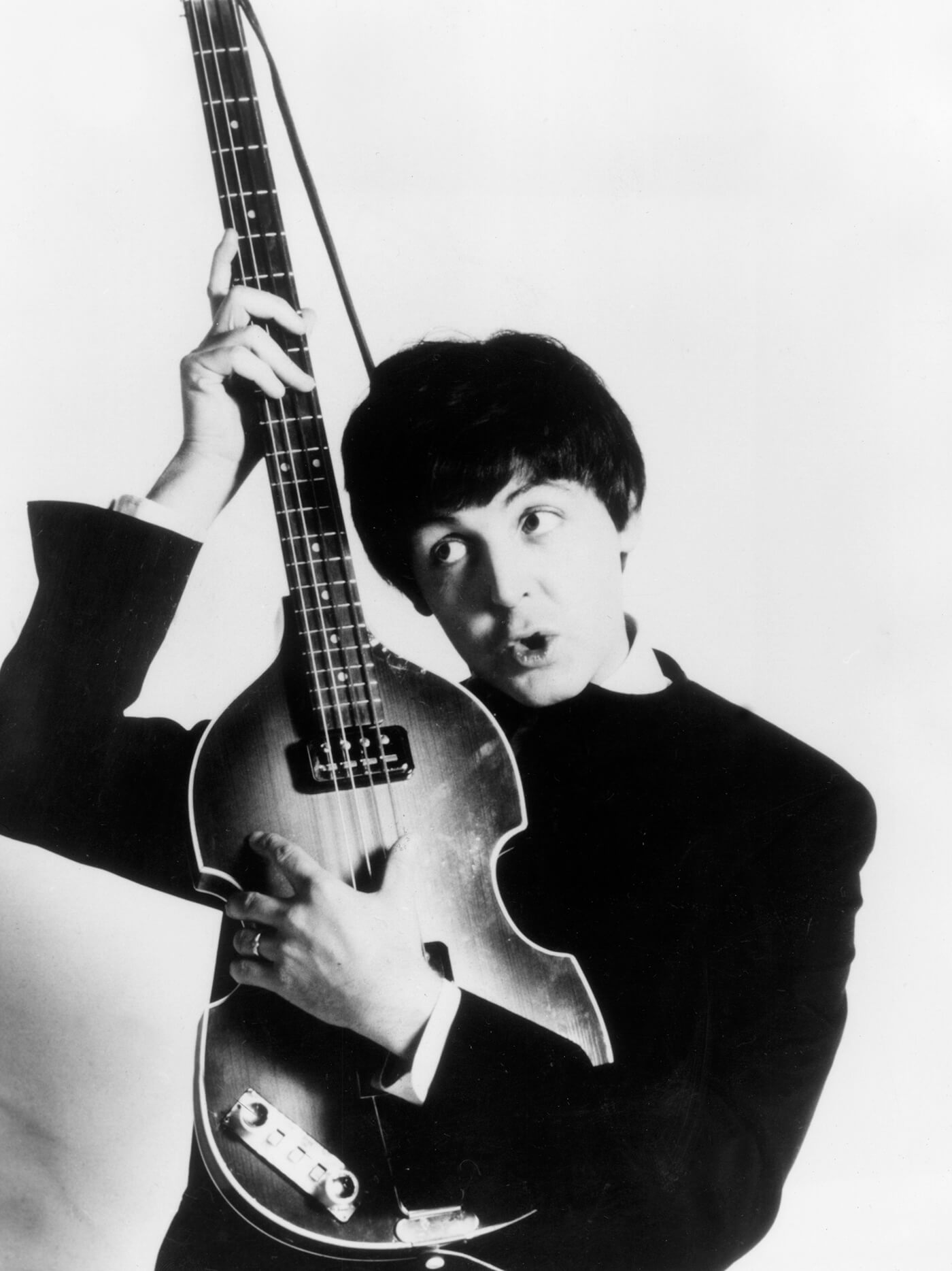 Paul McCartney with bass guitar